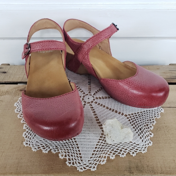 **SOLd*thankyou🌷Dansko Tiffani▪︎MaryJane Clog Sandal▪︎Coral Red Burnished▪︎EU39 - Picture 5 of 16